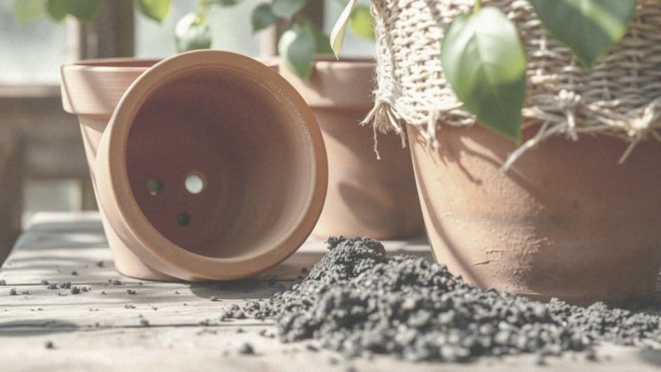 Jakie otwory drenażowe powinny być w doniczkach używanych z osłonkami?