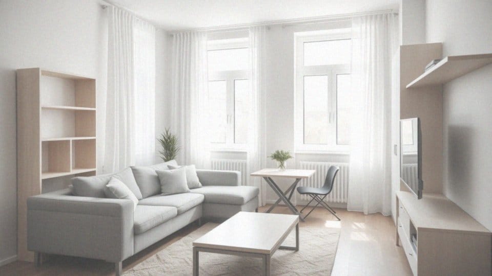 Jak stworzyć funkcjonalny mały salon z narożnikiem i stołem?
