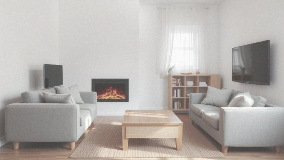 Mały salon z kominkiem i telewizorem – jak urządzić funkcjonalną przestrzeń?